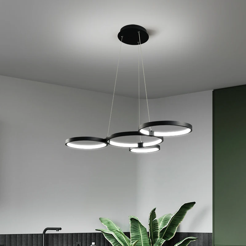 

Minimalist Led Pendant Lights For Dining Room Kitchen Bedroom lustre led Black Hanging Pendant Lamp Indoor Lighting AC110-240V