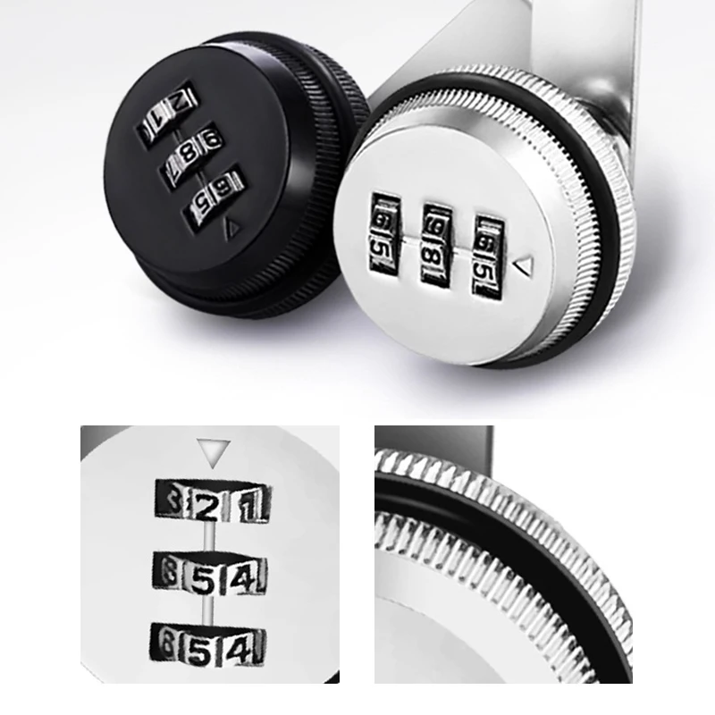New 3 Digit Combination Password Box Lock 20-30mm Smart Cam Code Lock Zinc Alloy for Mailbox Cabinet Door Security Hardware