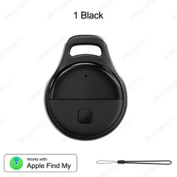 Smart GPS Tracker with Find My App Integration - Key Finder and Pet Locator (Black)