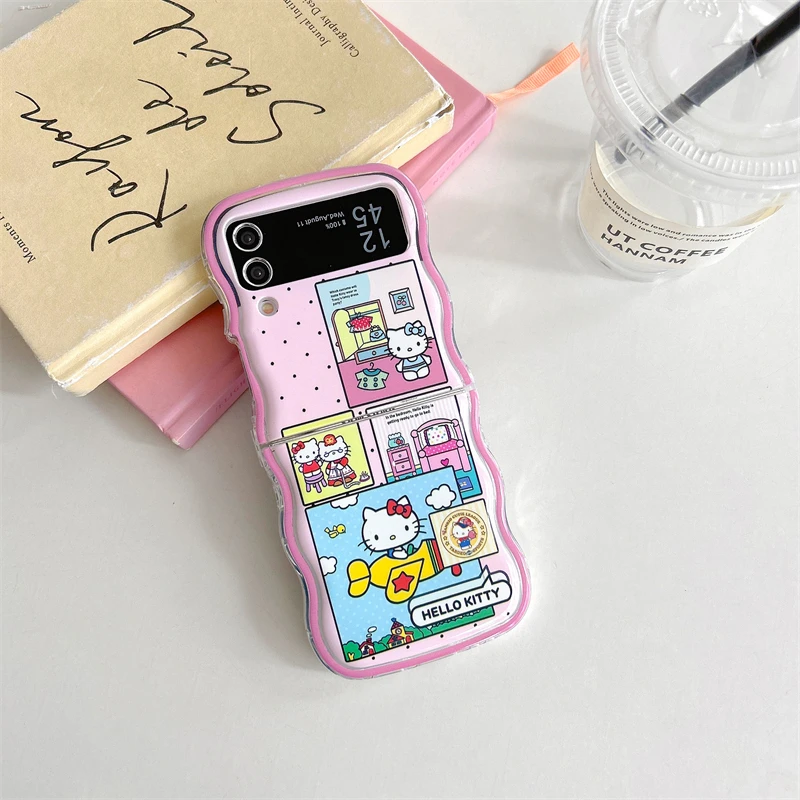 3D Cute Cartoon Sanrio Hello Kitty Phone Case For Samsung Galaxy Z