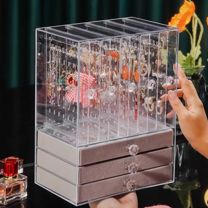 

Multi Tiers Jewelry Display Stand Stylish Jewellery Holder Jewelry Storage Box for Necklaces/Earrings/Bracelet