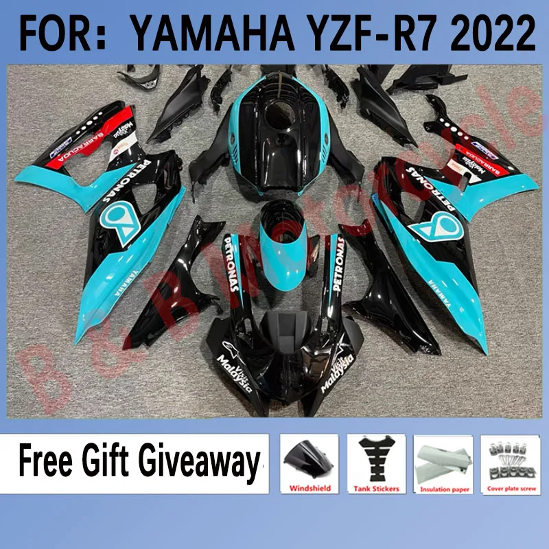 For YAMAHA YZFR7 2022 Fairings Kit Fit R7 2022 Bodywork Fairings Set Blue White New ABS