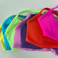 NO LOGO 2PCS Gym Set Women Strappy Yoga Bra Top High Waist Workout Scrunch Shorts Sports Suit Seamless Yoga Set Fitness Clothes - Image 4