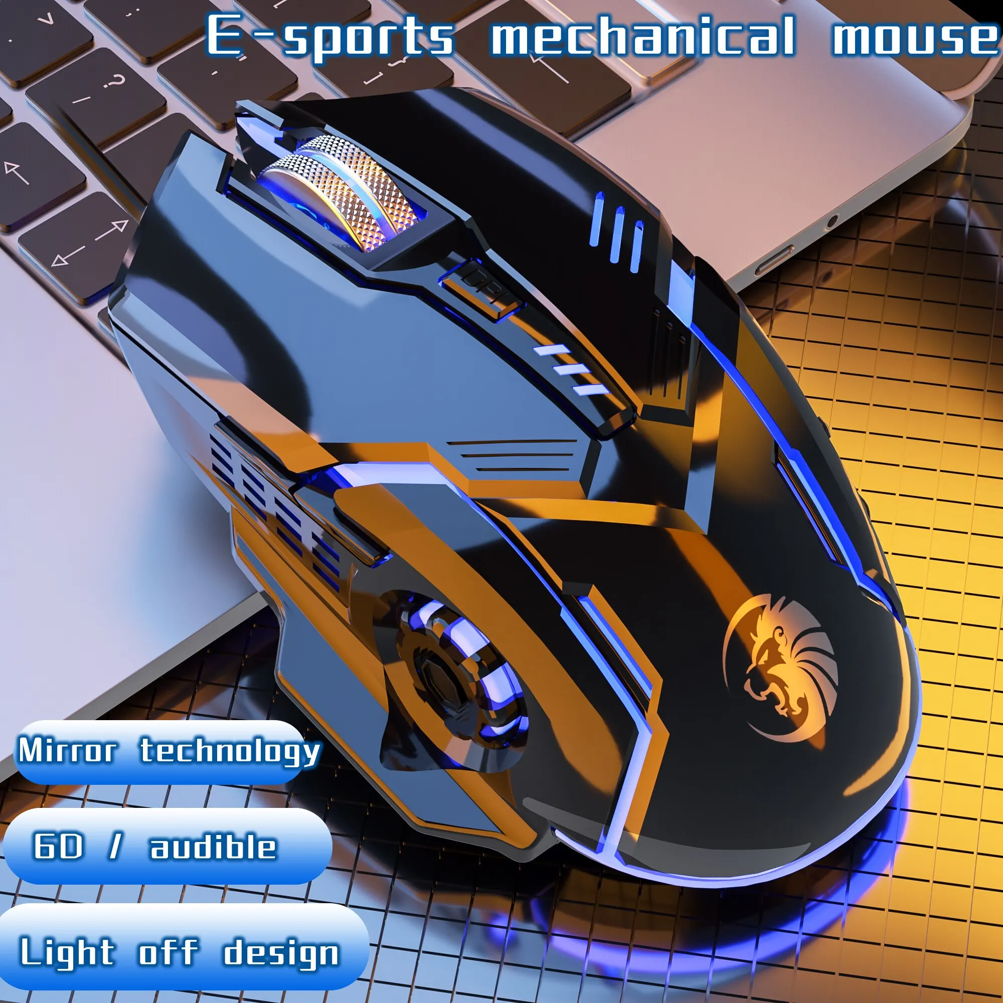 سكايليون F7 سلكي 6 مفاتيح ماوس للألعاب والمكتب لنظ...