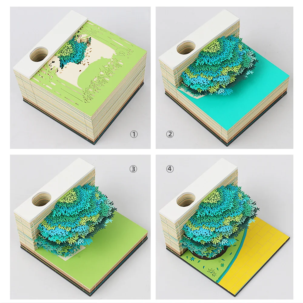 2023 New Omoshiroi Block 3D Memo Pads Treehouse 3D Notepad