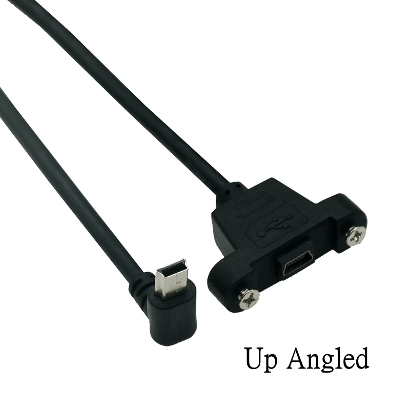 Cavo Prolunga USB 2.0 Per Stampante - B Maschio A B Femmina, Angolo 90 Gradi, Con Vite Per Pannello - 0,5 Metri - Ideale Per Scanner, CNC, Banche, HP, Canon, Epson