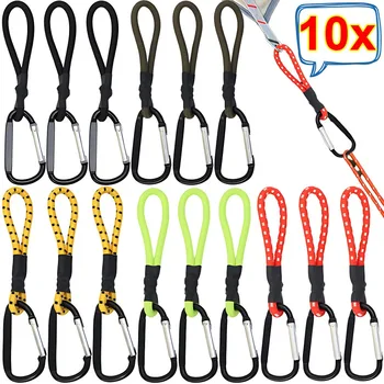 5/10pcs Outdoor Elastic Rope Climbing Hook Multifunctional Camping Portable Elastic Rope Buckle Awning Rope Nail Accessories