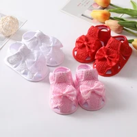 Newborn Baby Girls Shoes Cotton Cute Toddlers Soft Sole Butterfly-Knot Princess Shoes Spring First Walkers Kids Birthday Gift 2