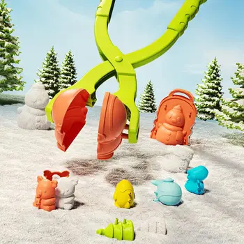 Cute Shaped Snow ball Maker Clip Children Outdoor Plastic Winter Snow Sand Mold Tool For Snow ball Fight Outdoor Fun Sports Tool 2