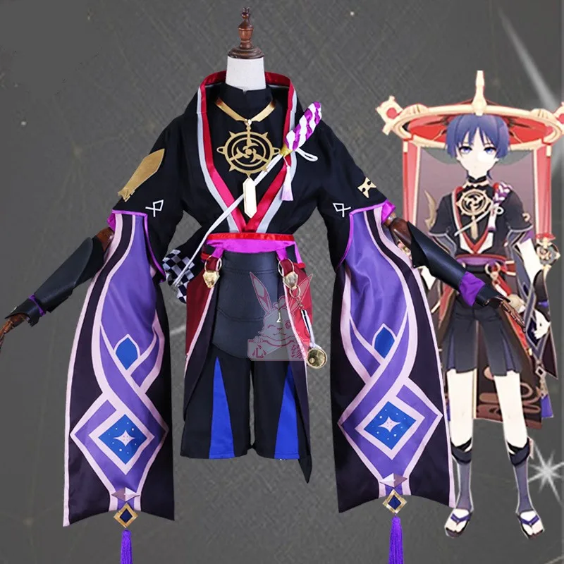 

Аниме игра Genshin Impact Scaramouche женская обувь парик аниме Хэллоуин Genshin Косплей Scaramouche костюм для мужчин