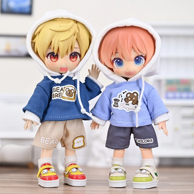 Ob11 Doll Hooded Sweater With Short Pant Doll Toy