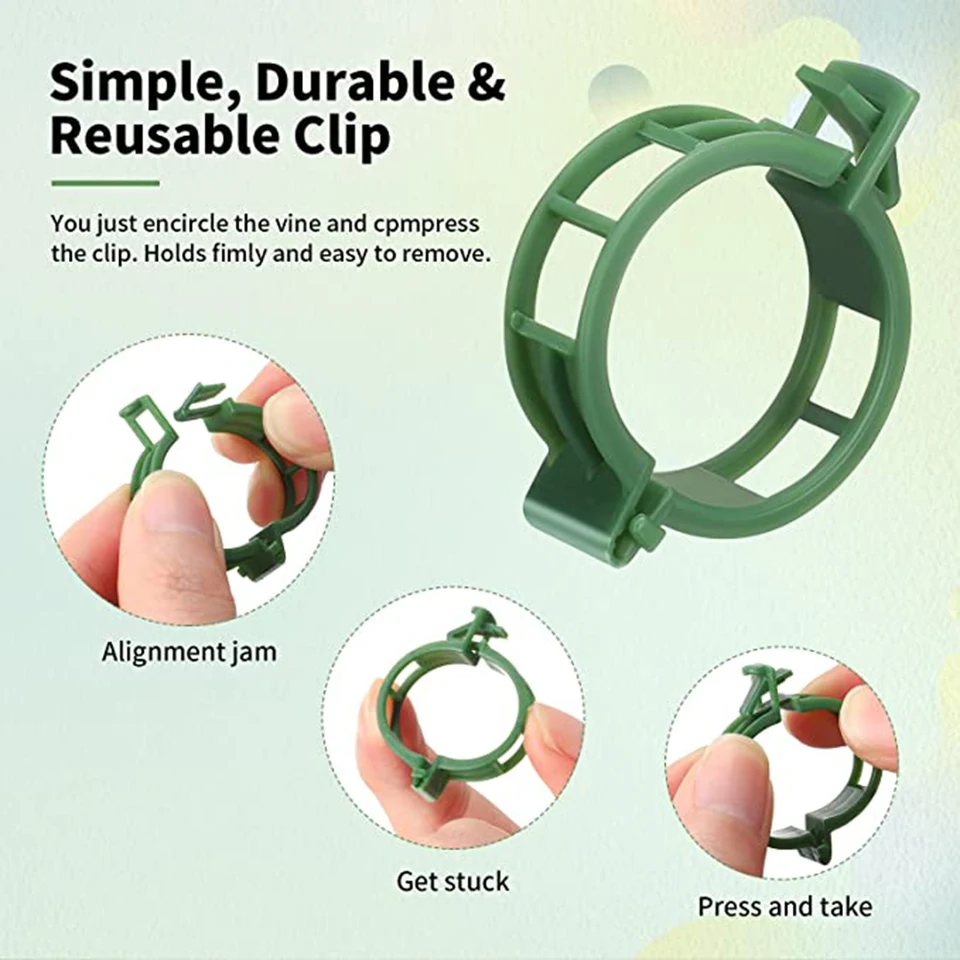 MisFun 300 Pcs Attache Tomate, Clips De Support Pour Plantes, Clips