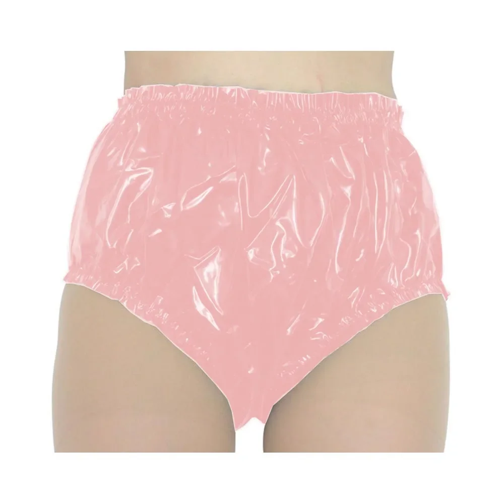 Sexy NightClub Bodycon Briefs PVC Leather Elastic Waist High Cut Sissy Panties Party Pole Dancing Sheath Adult Baby Bottoms 7XL women lingerie