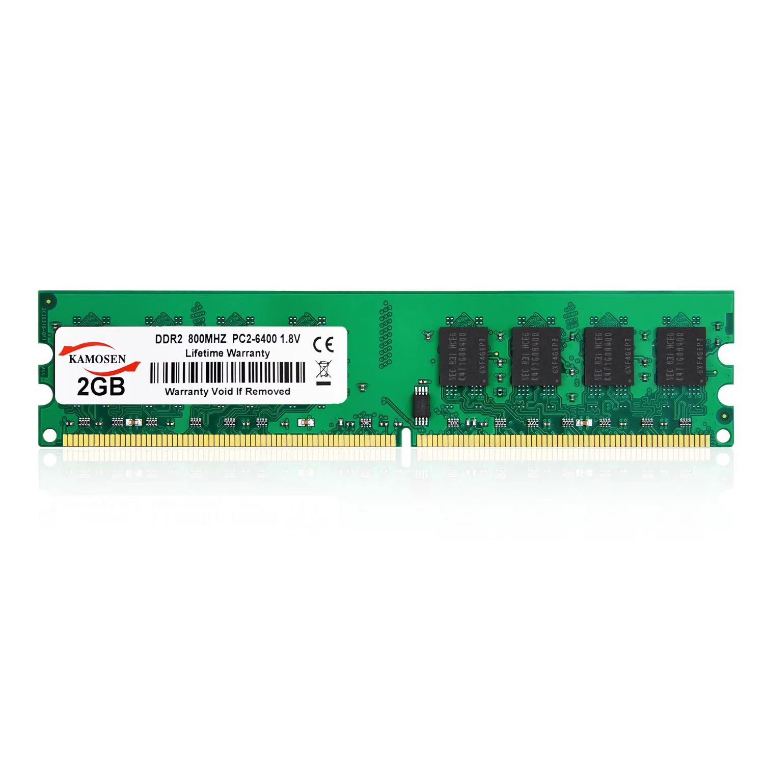 KAMOSEN DIMM DDR2 800Mhz/667Mhz 2GB RAM PC2-6400/PC2-5300 for