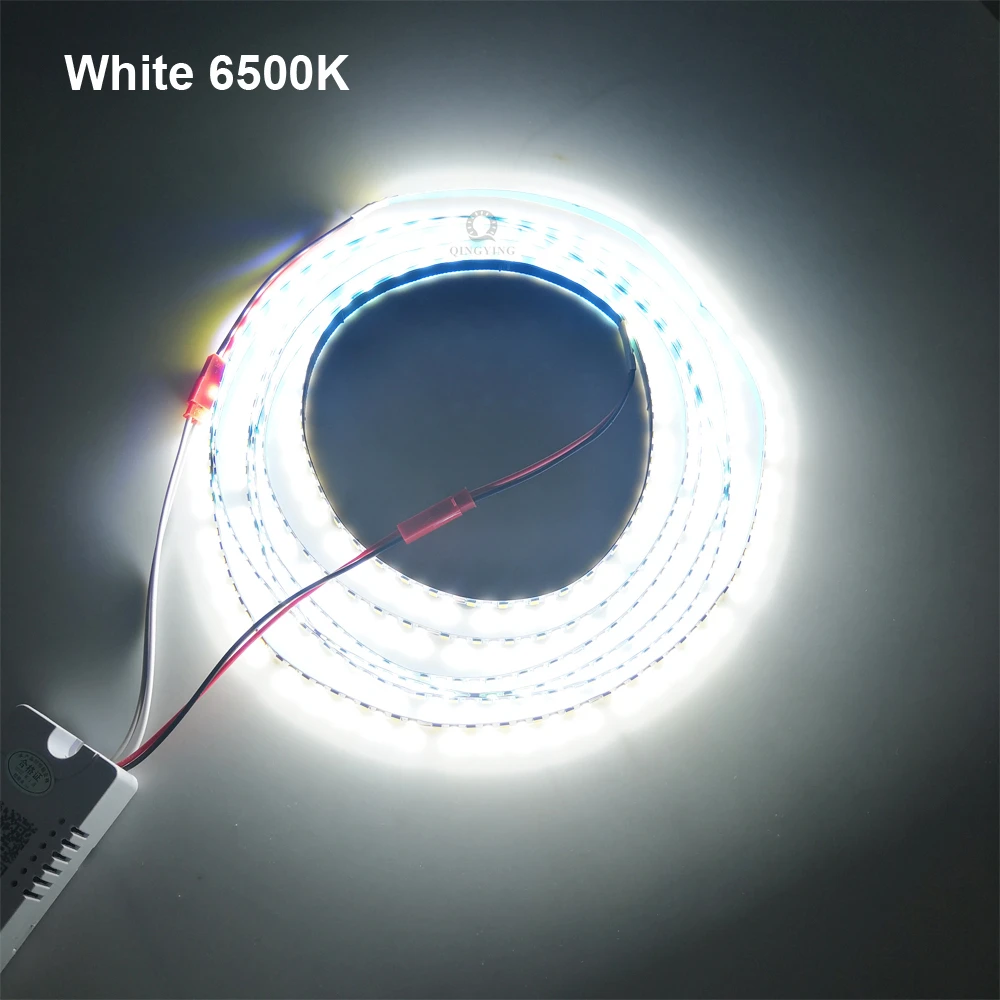 3m/set LED Strip SMD2835 200D/m 2Pin 220-260mA Constant Current Flexible Light Tape 3000K+6500K (51-60W)x2Colors For Chandelier