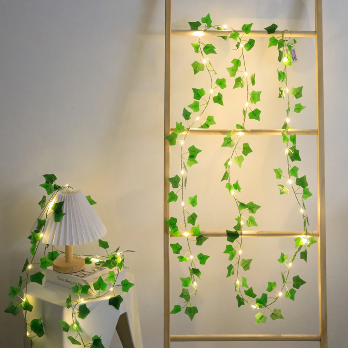 Flower Green Leaf Fairy Lights USB And Battery Powered Ivy Vine String Light For Party Wedding Room Courtyard Decoration