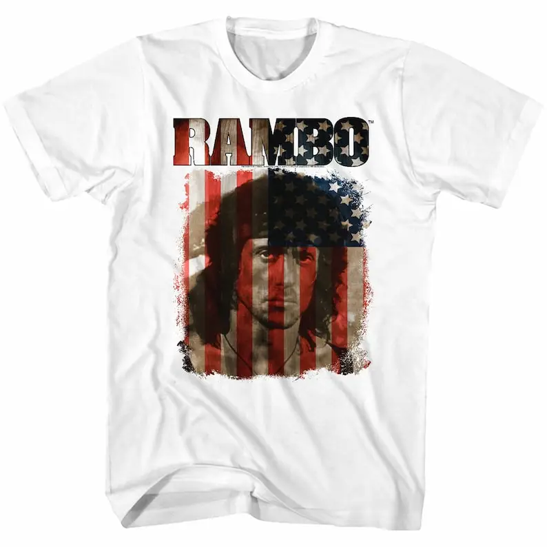 

Белая футболка Rambo Merica