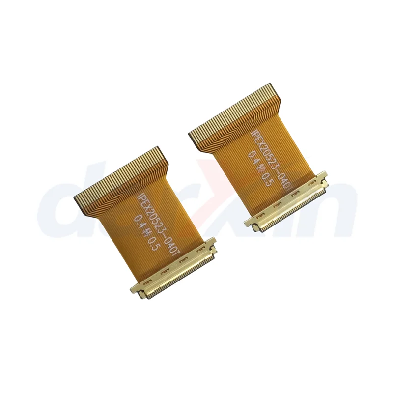 EDP screen cable 0.4 to 0.5mm spacing I-PEX 20523-040T 40pin yellow adapter FPC ribbon cable