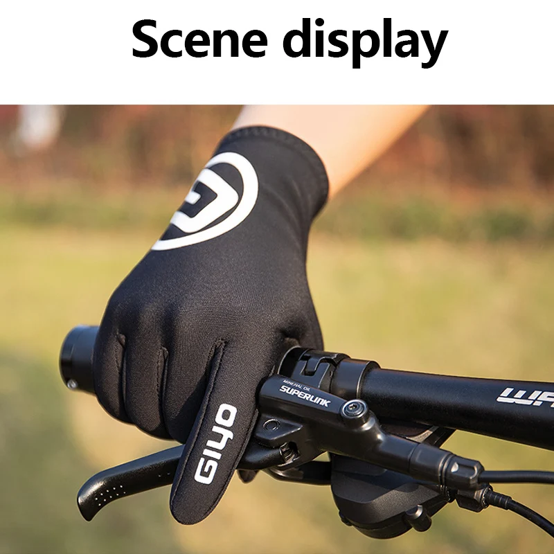 GIYO Winter Gloves Riding Long Finger Autumn For Road MTB Bike Touch Screen Thickened Riding Motorcycle Electric Vehicle Gloves 5