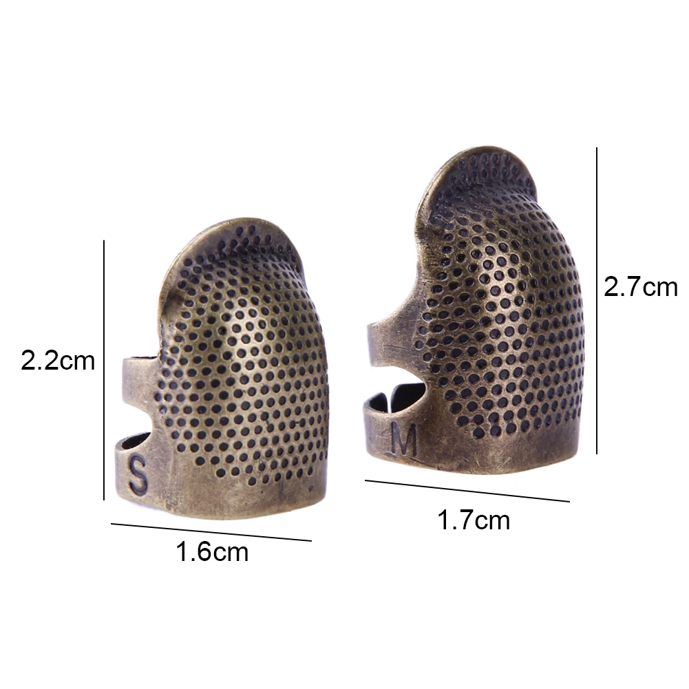 Bronze Antique Thimble Ring Adjustable Thread Pressing Thimble Handworking Anti Slip Needle Hoop Practical Sewing Accessories