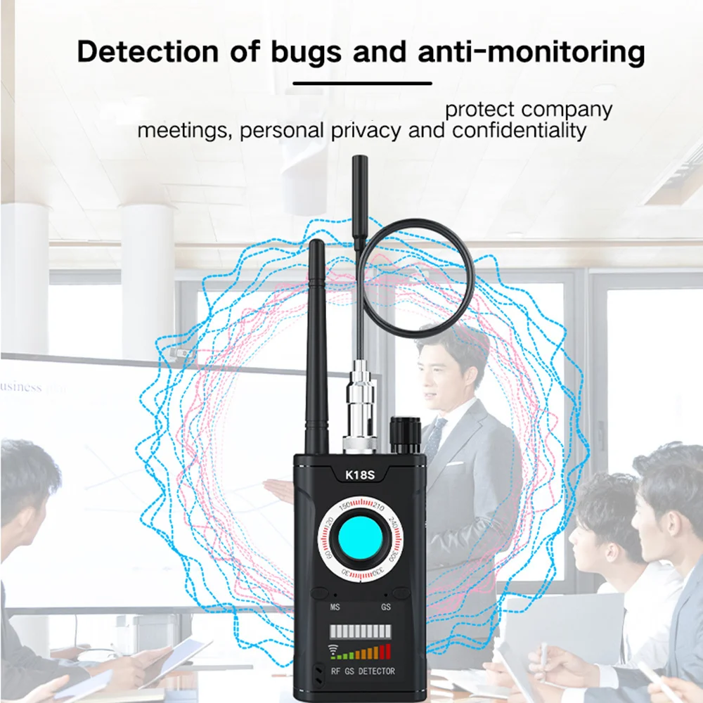 K18S Multifunction Reverse Camera Detector GSM Audio Error Finder GPS Signal RF Tracker Detect Scanner Upgrade Hidden Camera Detector Signal Detector