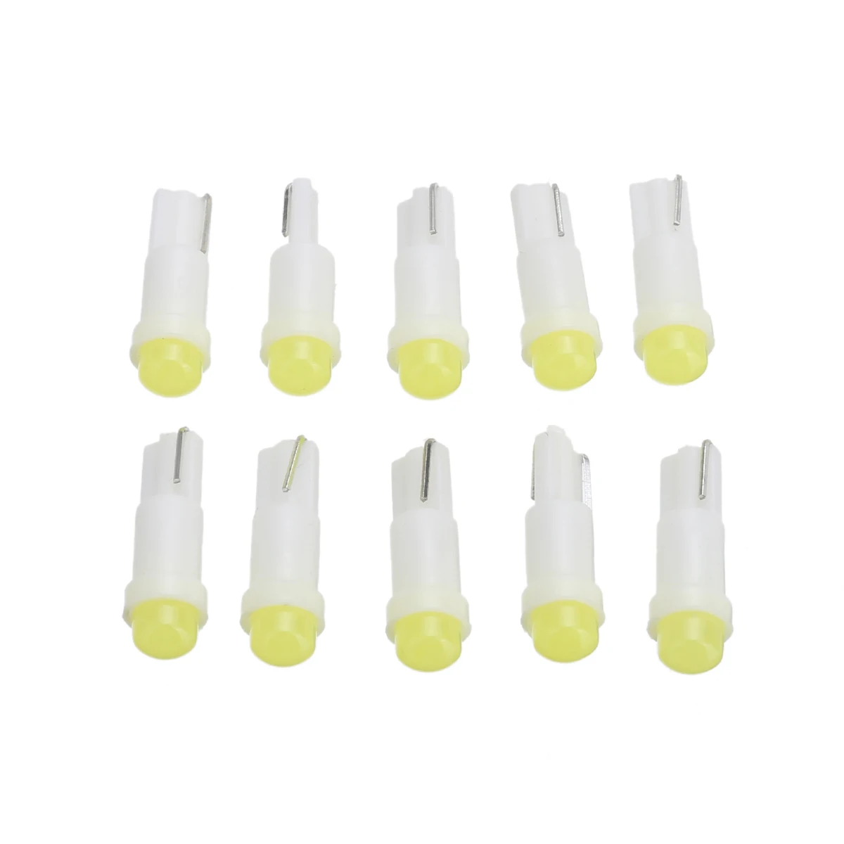 10pcs White T5 COB 1LED Car Dashboard Cluster Gauge Instrument Light Wedge Bulb Car Interior Lights