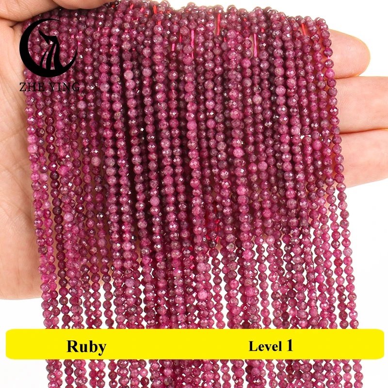 Loose Stone Beads 3mm Natural Faceted Tourmaline Stone Beads 15'' For Jewelry Making