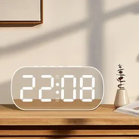 Sleek and Minimalist White LED Alarm Clock with Temperature Display and Night Light – Ideal for Student’s Bedrooms and Desks 1