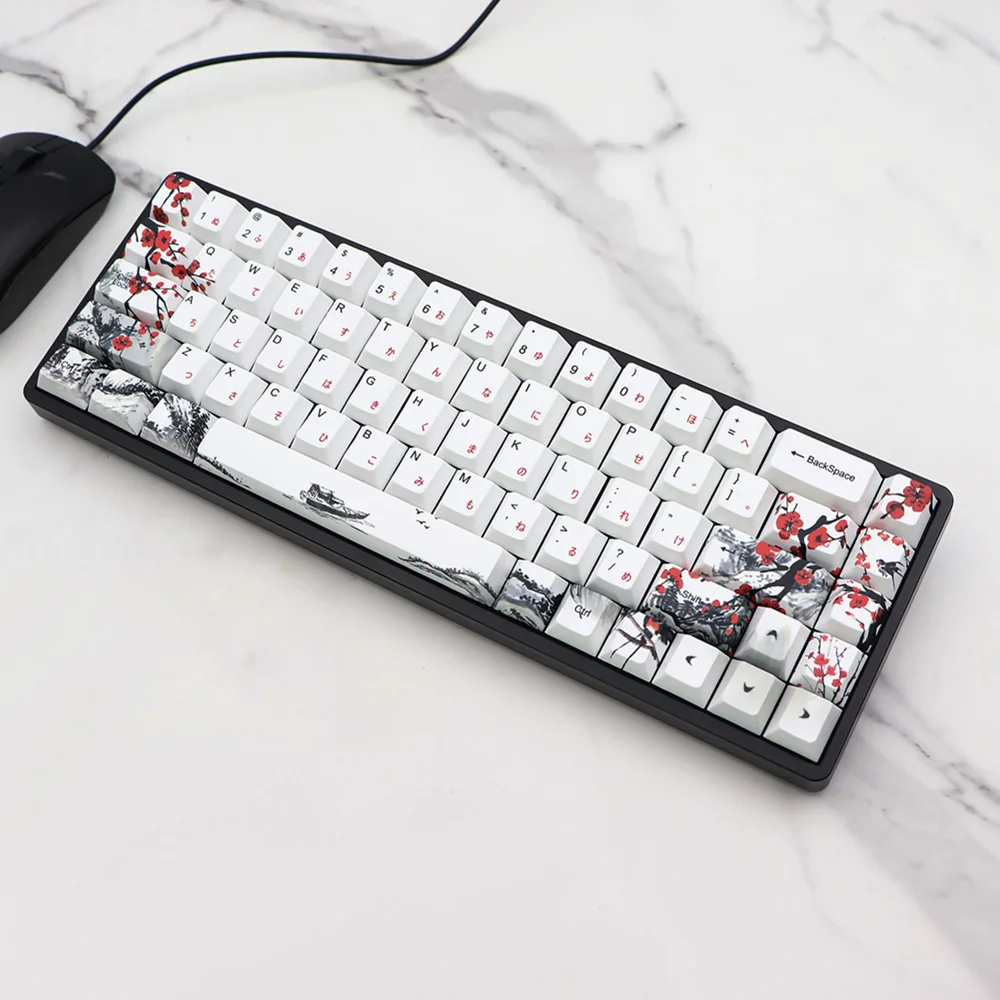 64 68 108 tampas de teclado mecânico russo japonês