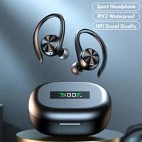 Sports Bluetooth Wireless Headphones with Mic IPX5 Waterproof Ear Hooks Bluetooth Earphones HiFi Stereo Music Earbuds for Phone 1