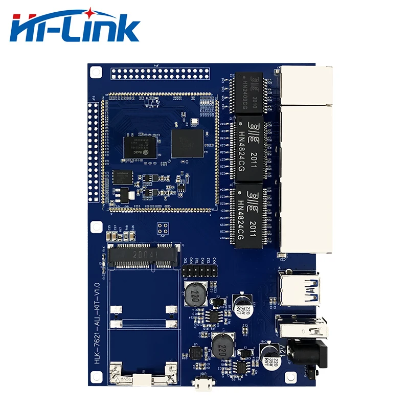 Free Shipping 1pcs HLK-7621A Module MT7621A Chip Supports Linux/OpenWrt Smart Devices Applications Router module kit 3