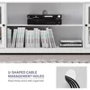 4 Piece Wall Unit TV Stand with Bookshelf,TV Console Table Media Entertainment Center, Living Room Wine Cabinet Display Cabinet 4