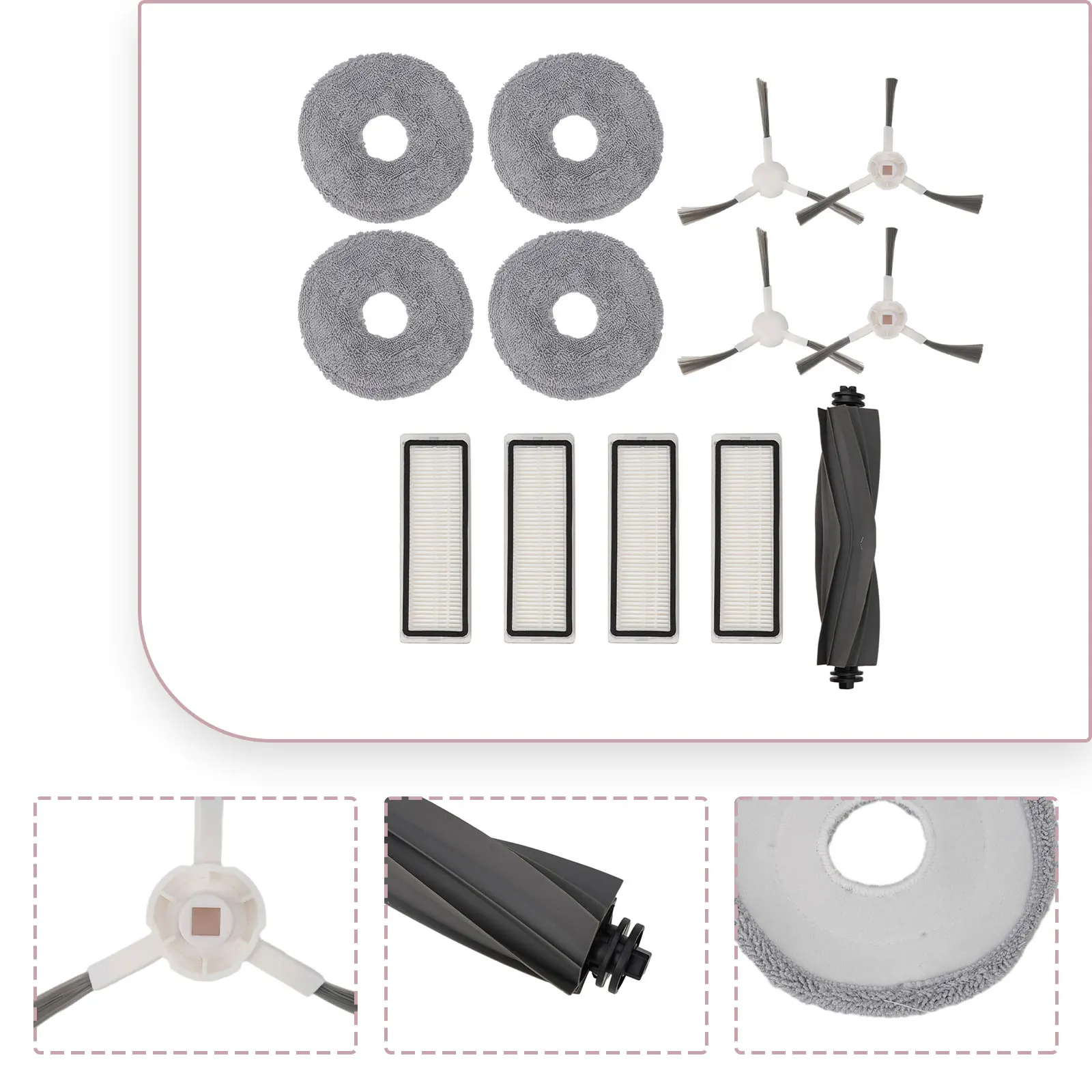 

Деталь для пылесоса, основная и боковая щетка, фильтр, тряпочка для швабры L10 Prime L10s Pro, дополнения для бытовой уборки