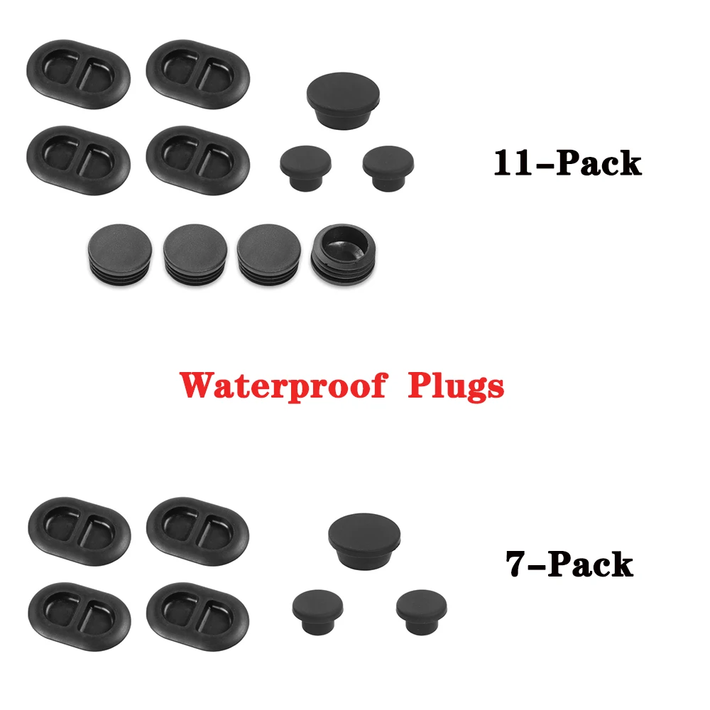 Floor Pan Drain Plug Car Chassis Floor Drain Plugs Tailgate Door Hole Waterproof Plug for Jeep Wrangler JK JKU Rubicon Sports 2007-Accessories