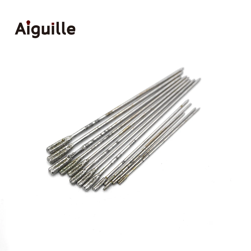 10pcs Diamond Drilling Bits Diamond Grinding burr stone pearl drilling tips Hole Drilling tips Diamond Drills Bench Drill Bits