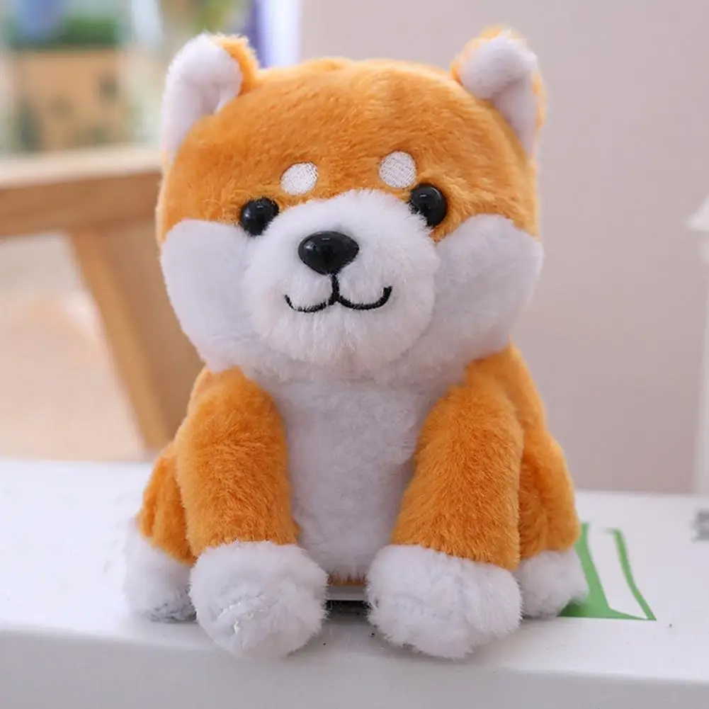 15cm Talking Little Shiba Inu Electric Plush Toy Puppy Nodding Recording Talking Cute Baby Doll New Year Gift Creative Baby Slee
