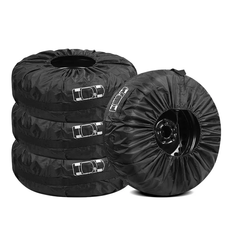 Waterproof Universal Spare Tire Cover Case Polyester Auto Wheel Tire Storage Bags Auto Tyre Wheel Protector Dustproof 1/4pcs/Set tire cover