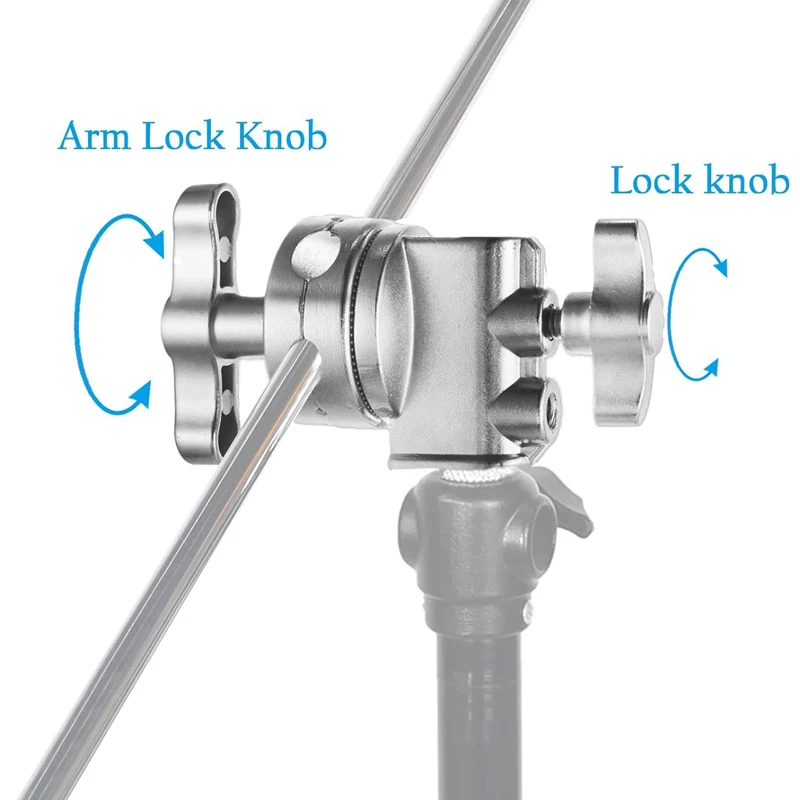 Swivel 2.5 inch Grip Head For Light Stand Multi-function Heavy Duty Head Clamp Bracket Adapter Extension Boom Pole Camera Accessories Camera Bracket Camera Clamp Camera Handlebar Clamp Camera Mount Bracket