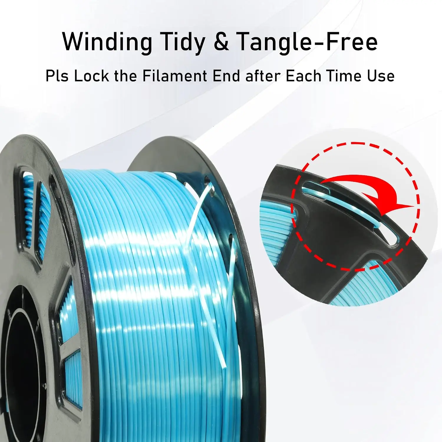 실크 블루 PLA 필라멘트 1.75mm 3D 프린터 필라멘트 (광택 표면), 광택 PLA 실크 필라멘트 250g 스풀 3D 프린팅 필라멘트