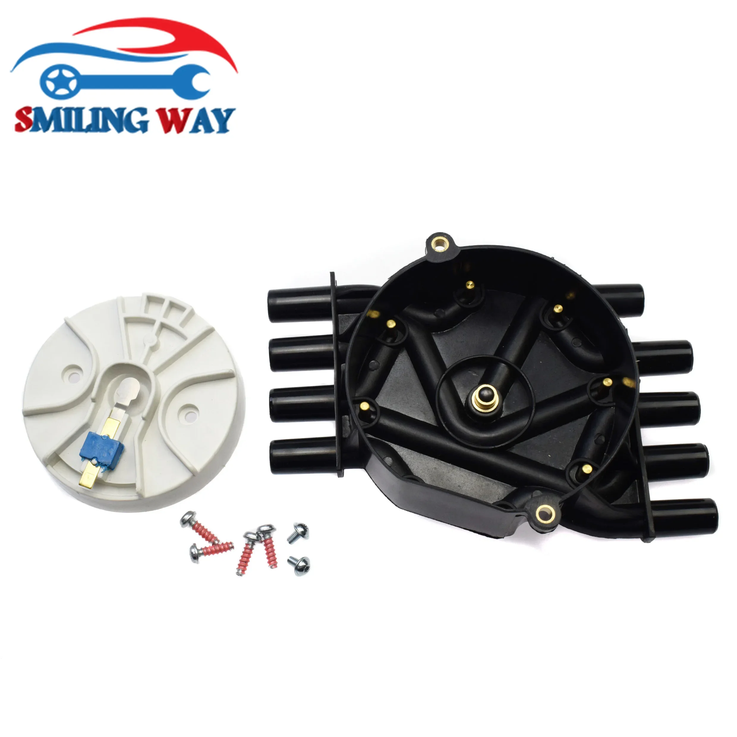SMILING WAY# Distributor Rotor & Cap For GMC Cadillac Chevrolet 5.0L 5.7L 7.4L V8 Escalade Tahoe Yukon Suburban Savana P30
