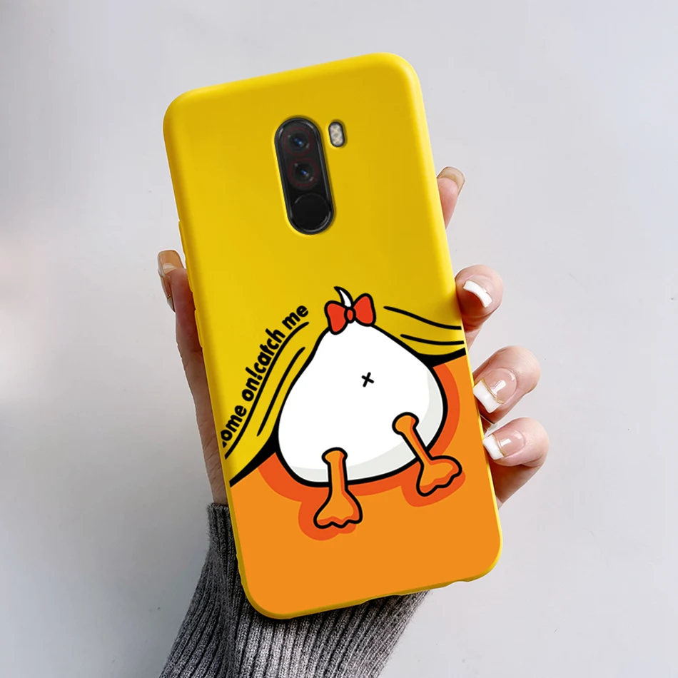 Cute Bear and Frog Cartoon Shockproof Phone Case - Soft Silicone TPU Back Cover for Xiaomi Poco Pocophone F1