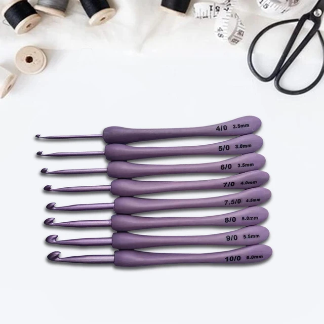 9pcs Crochet Hook Kit 2.5-6cm Ergonomic Soft Handle Aluminum Hooks Set With  8 Sizes For DIY Crafts Knitting Crocheting Supplies - AliExpress