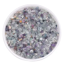 Natural Tumbled Gemstone Chips for Decorative Bedding and Vase Filler, 3-5mm (Purple Fluorite)