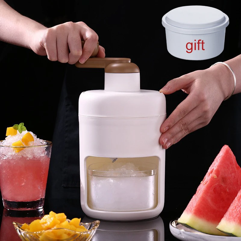 

Portable Ice Crusher Shaver Thickened Stainless Steel Blade Manual Ice Grinder Detachable Bar Gadgets Ice Slushy Shaving Machine