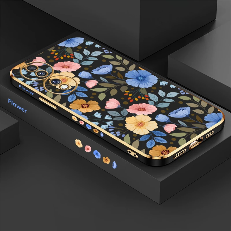 Floral Silicone Soft Pattern Phone Case Cover