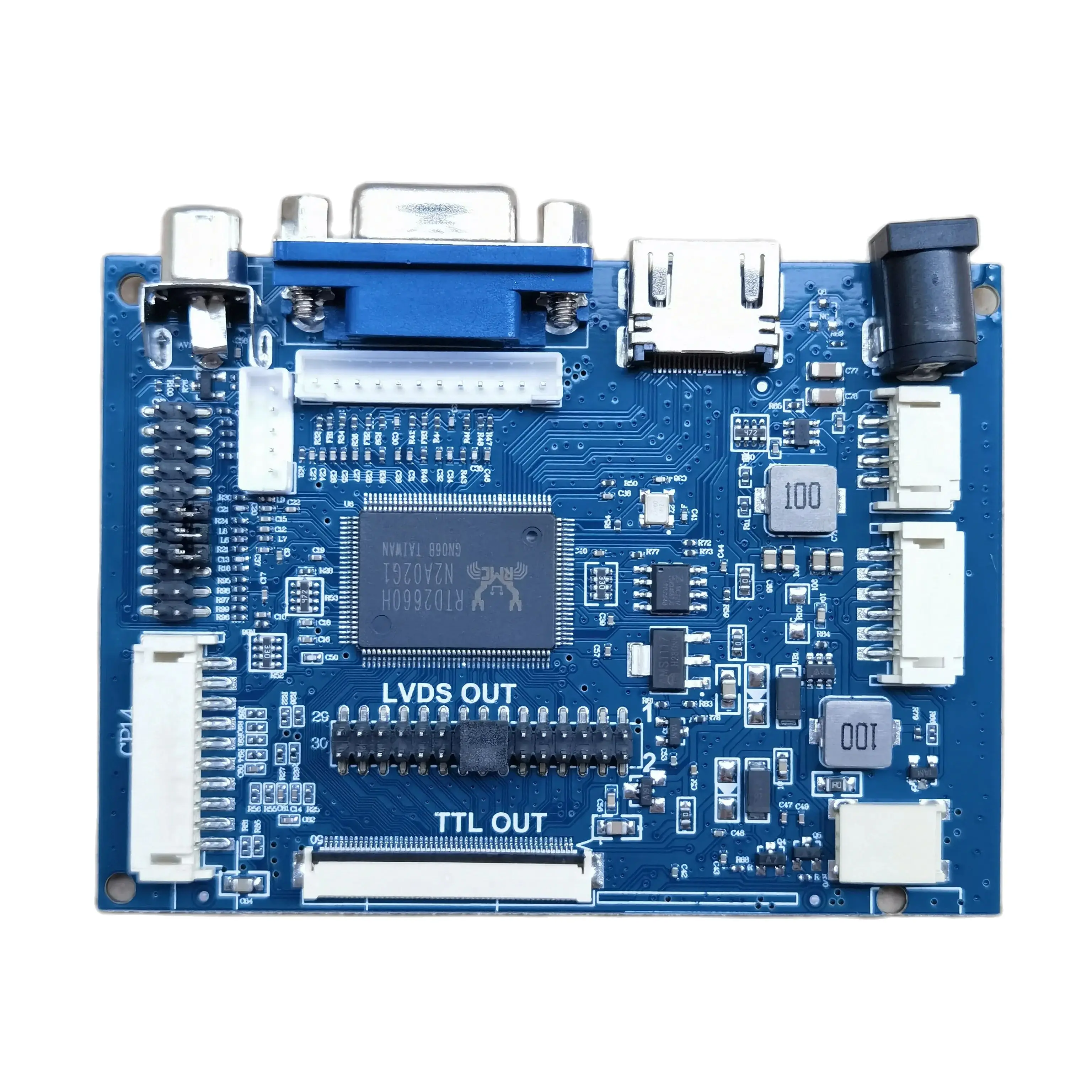 Produktbild von Janasiba PCB800099 LCD-Treiberplatine – VGA/AV Auf TTL/LVDS, Für 40- Und 60-Pin-Displays, Mit Rückfahrkameraunterstützung