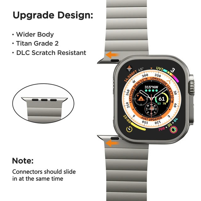 LULULOOK Link Bracelet for Apple Watch, New Titanium Color for Ultra -  Lululook Official