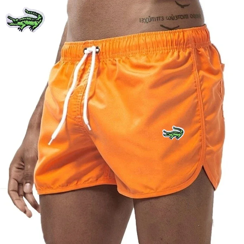 

Embroidery Brand Men's Swimwear Quick Drying Shorts New Summer Fashion Casual Men's Surfing Sports Beach Breathable Shorts