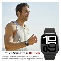 Verre trempé + étui pour Apple Watch 40mm 41mm 42mm 44mm 45mm 46mm protecteur d'écran housse de protection PC iWatch 10 8 7 9 6 SE 5 4 3