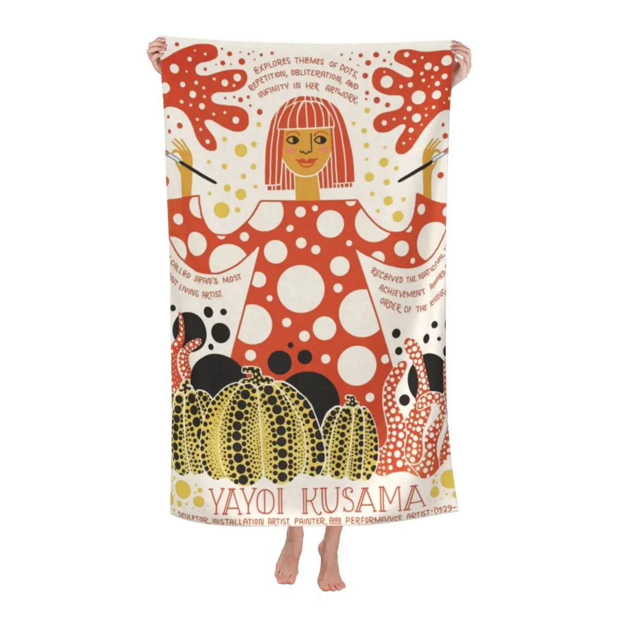 

Yayoi Kusama арт пляжное банное полотенце из микрофибры для душа спортивные полотенца для йоги